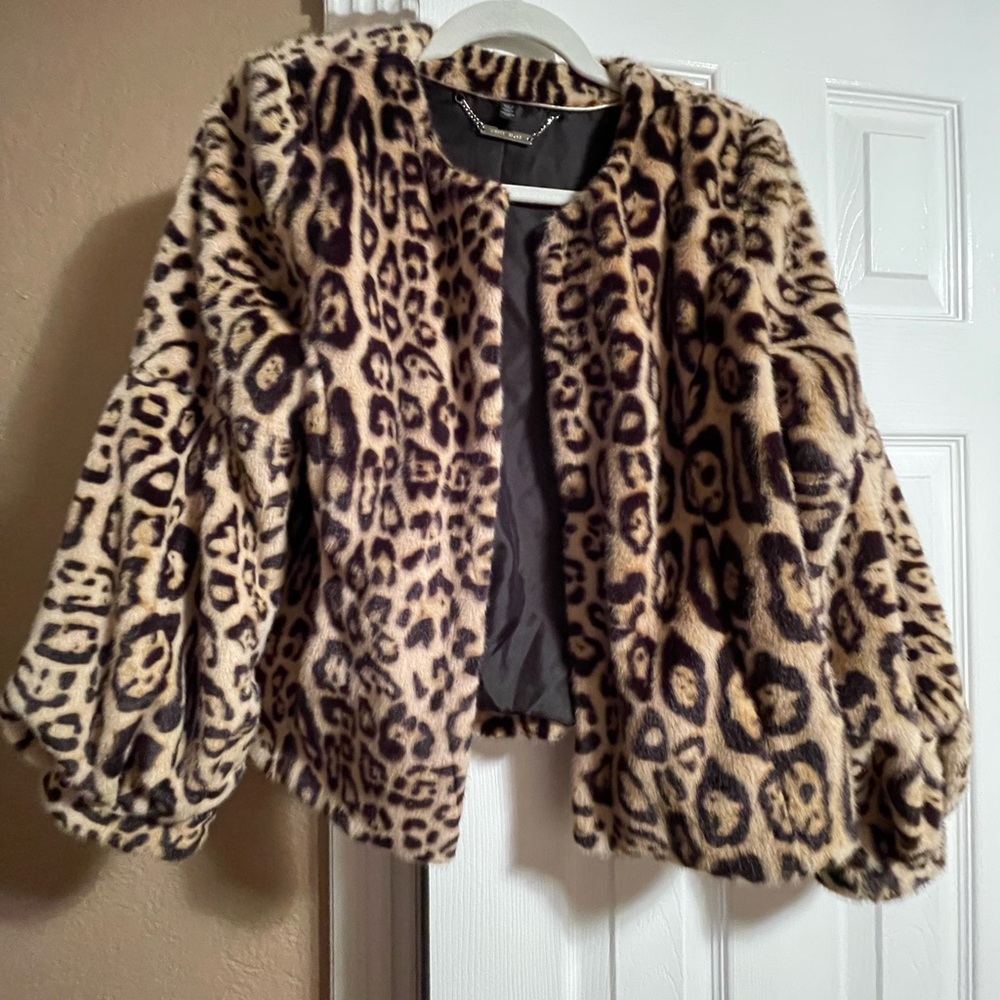 White House Black Market Faux Fur Jacket